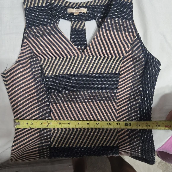 Skies Are Blue A Line Dress Multi Stripe Detail Sz Xs - Picture 10 of 13